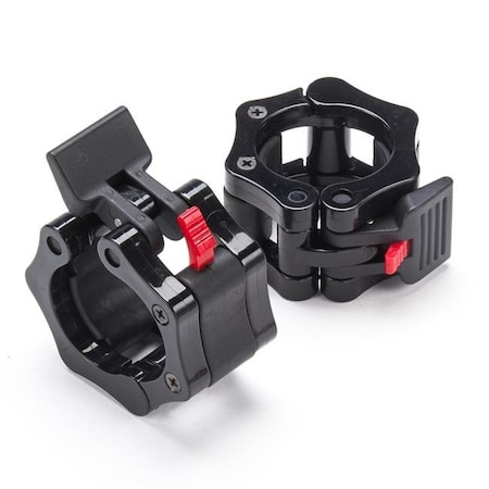 Black Mountain Products Black Mountain Products Barbell Clasp Black 2 in. Barbell Clamps with Quick Release for Olympic Bars; Black Barbell Clasp Black